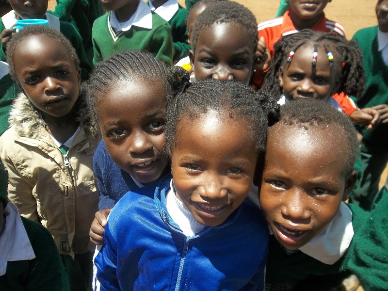pupils at excel emmanuel a porridge and rice partner school in the nairobi slums